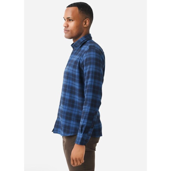 $248 NWT Peter Millar Crown Crafted Mens Shirt Neo Japanese Flannel Plaid Medium - Picture 3 of 4